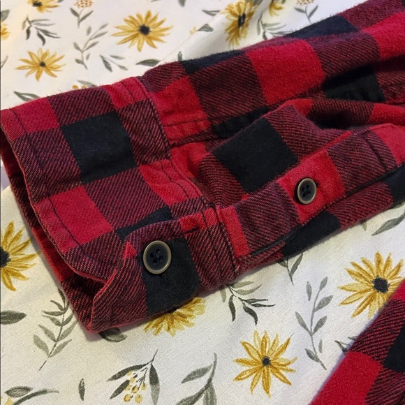 Jachs Red and Black Heavyweight Plaid Men's Flannel - Picture 5 of 8